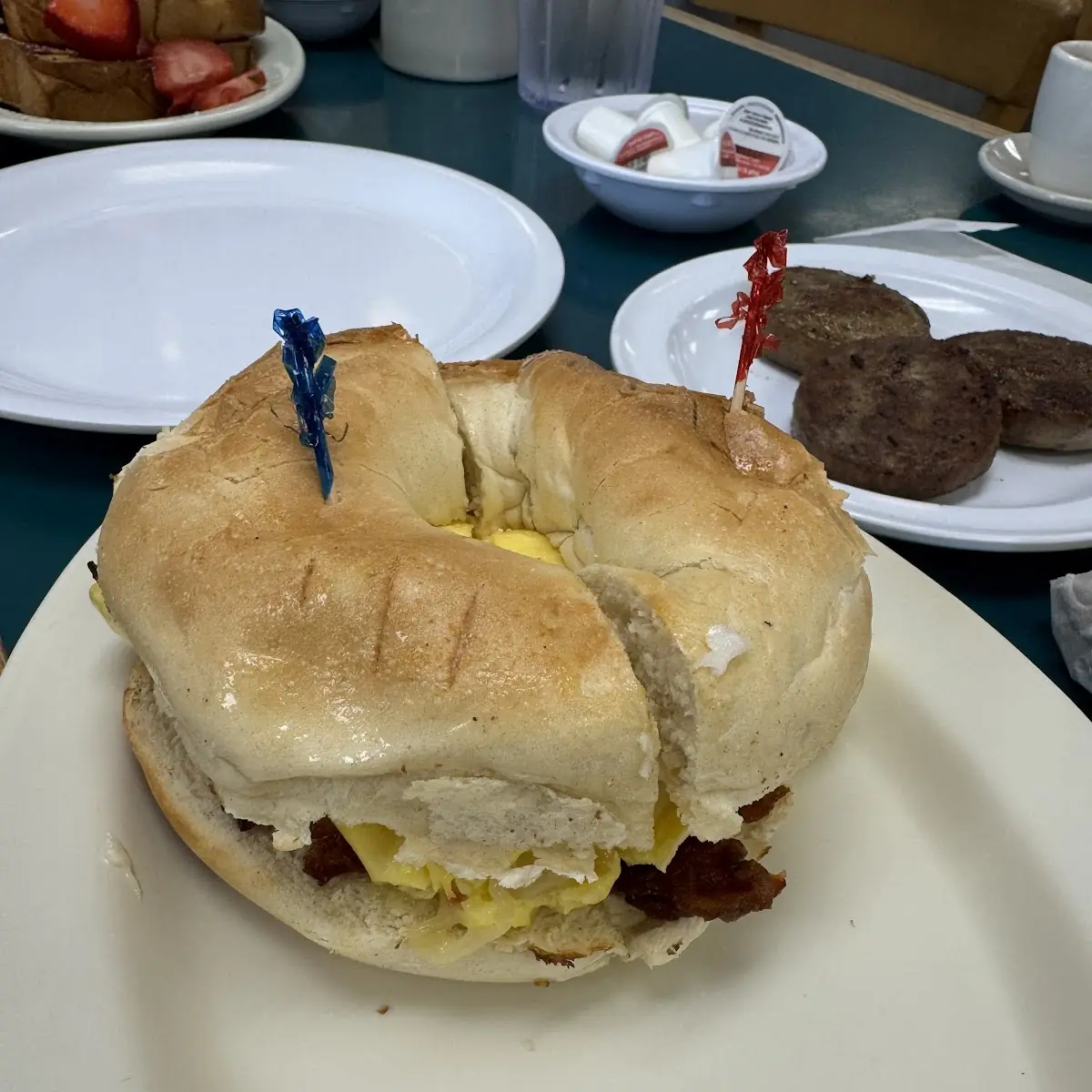 Plain Bagel with Bacon Egg and Cheese