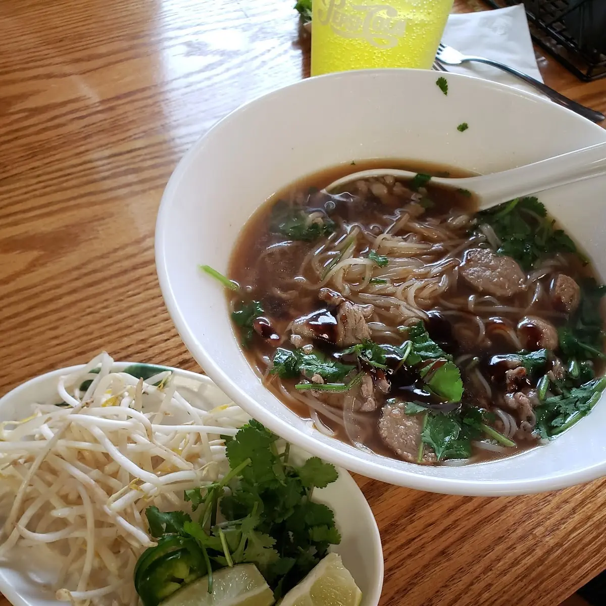 Beef Rib-Eye Steak & Meatballs Pho