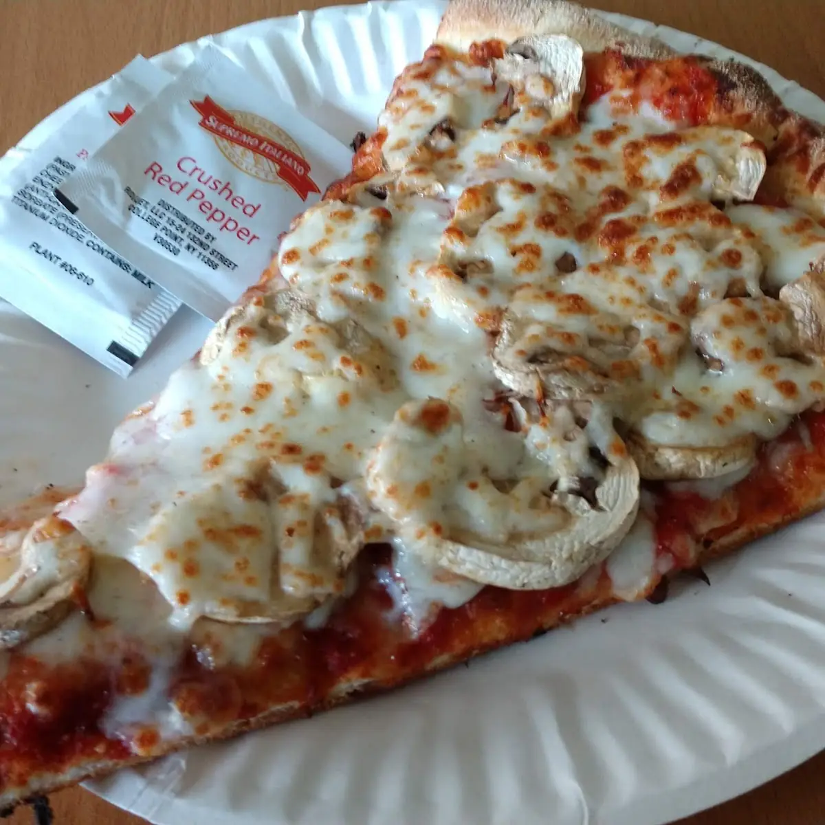 Pizza Slice with Mushrooms