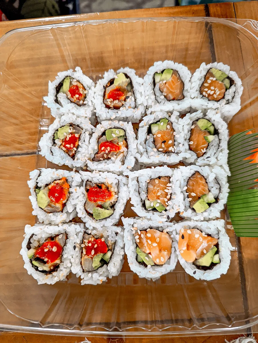 Spicy Yellowtail Roll and Salmon Roll