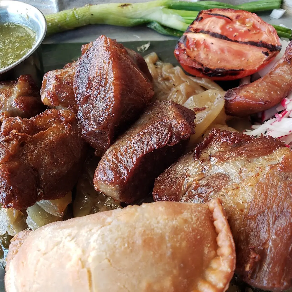Carnitas with an Added Empanada