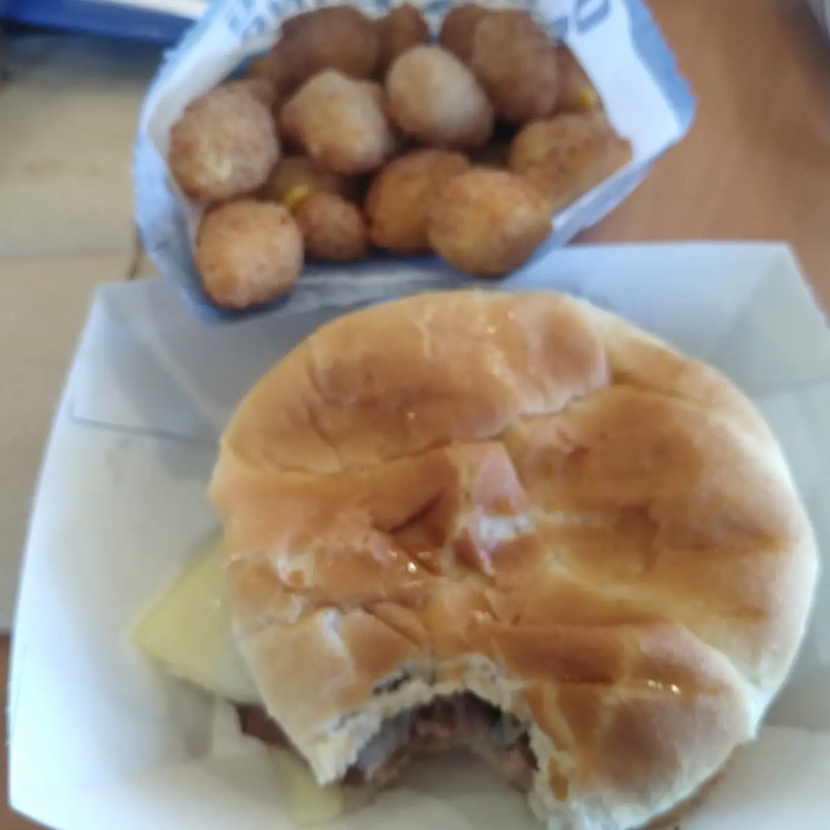 Mushroom Swiss Burger and Cheese Curds