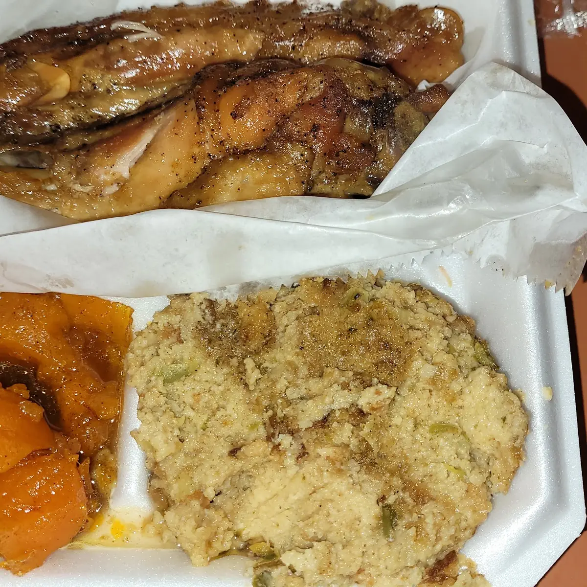 Yams and Cornbread Dressing