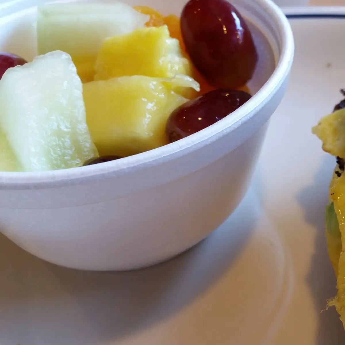 Denver Omelet Burger and Fruit Cup