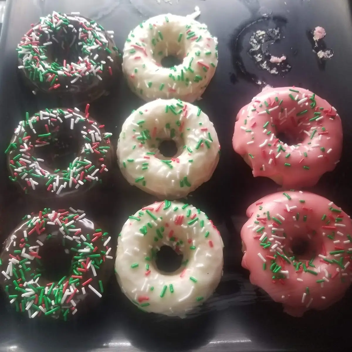 Vegan Chocolate and Vanilla Doughnuts