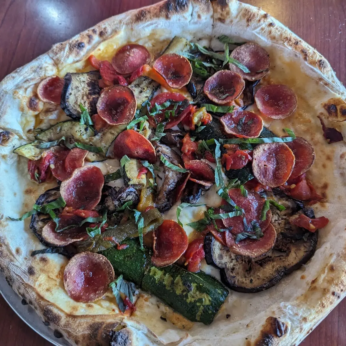 Veggie Pizza with Peperoni
