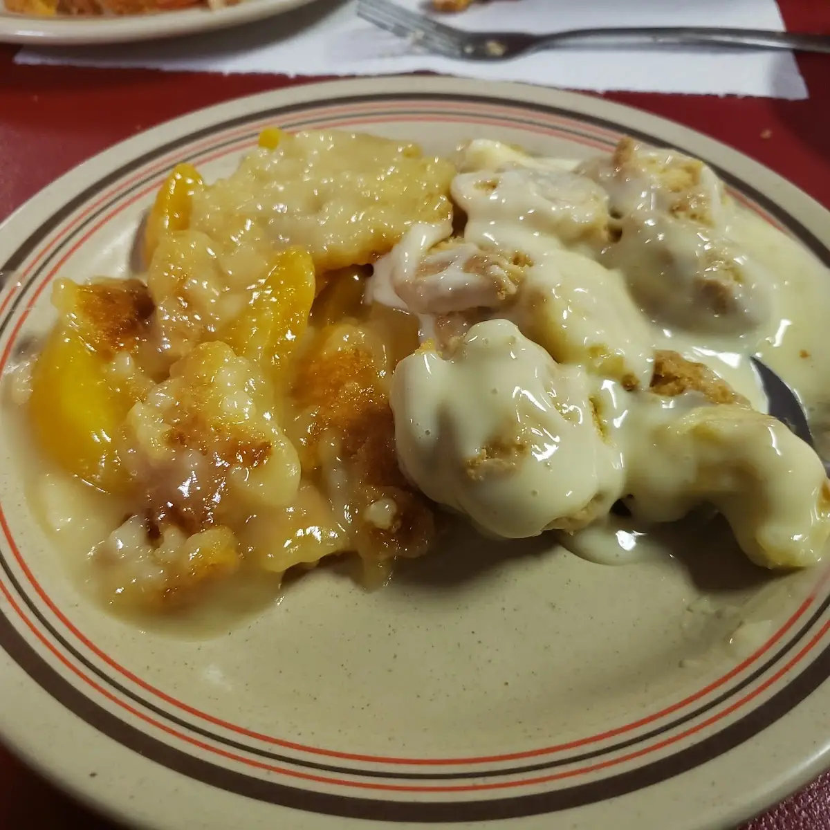 Banana Pudding and Peach Cobbler