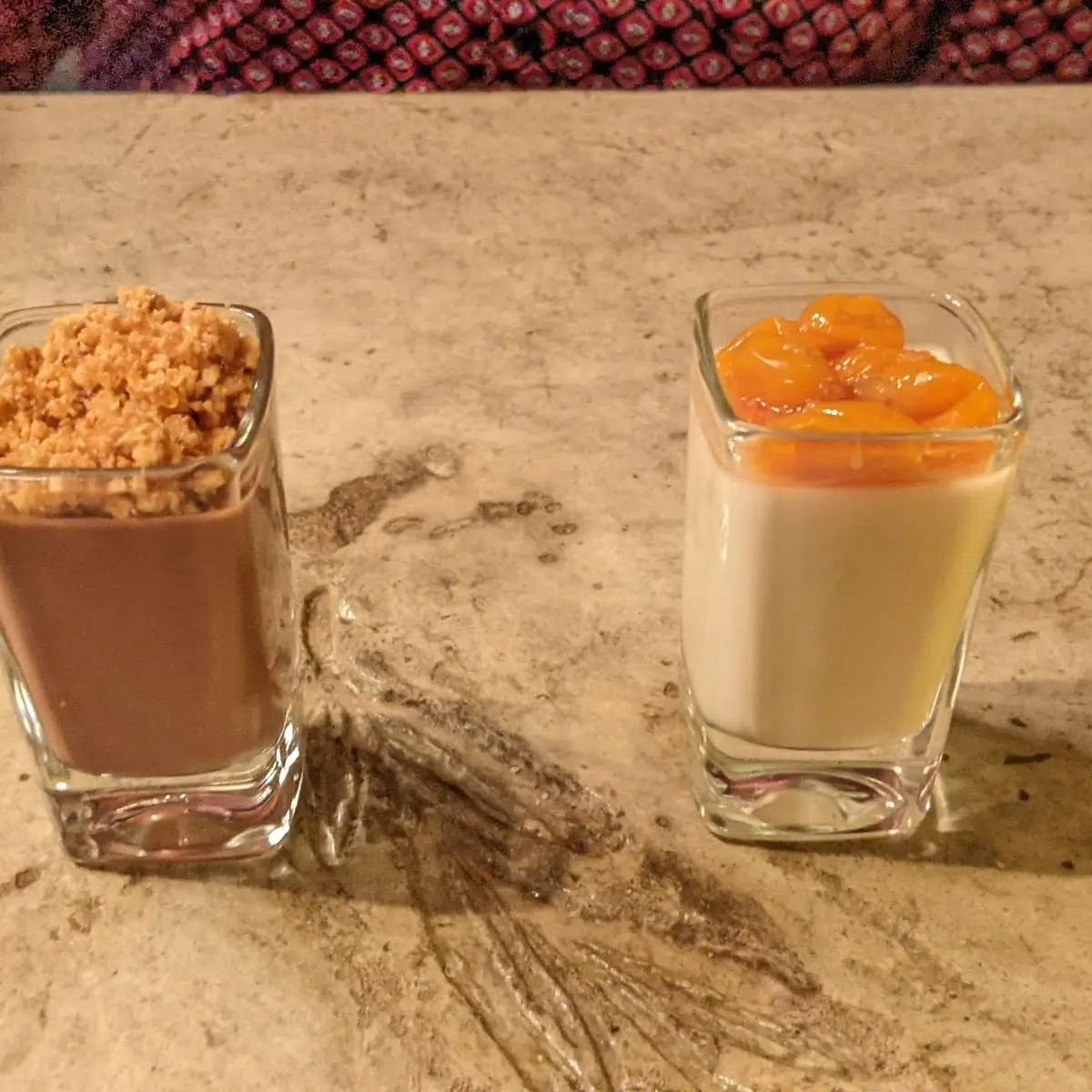 Panna Cotta and Chocolate Mousse