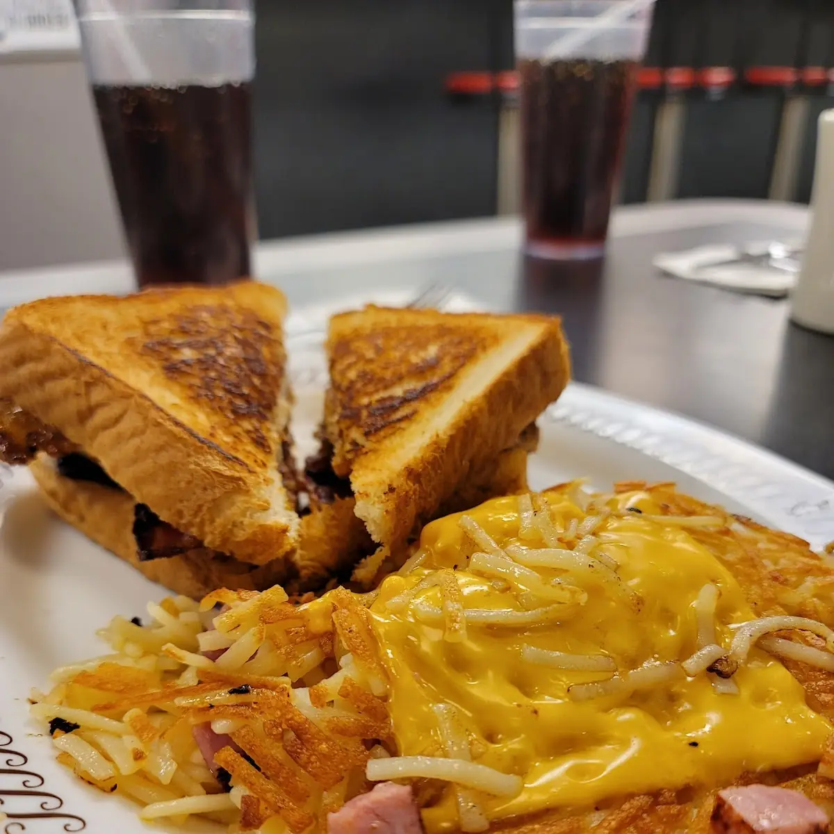 Texas Breakfast Melt with Hashbrowns