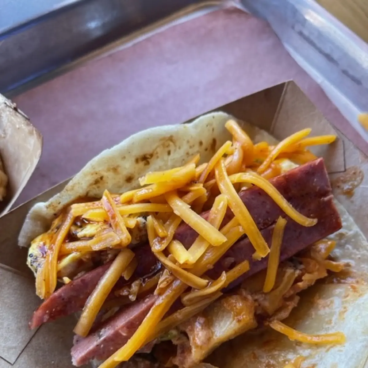Brisket Egg & Cheese Taco