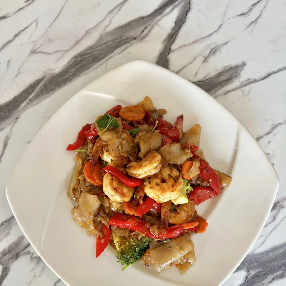 Drunken Noodles with Shrimp