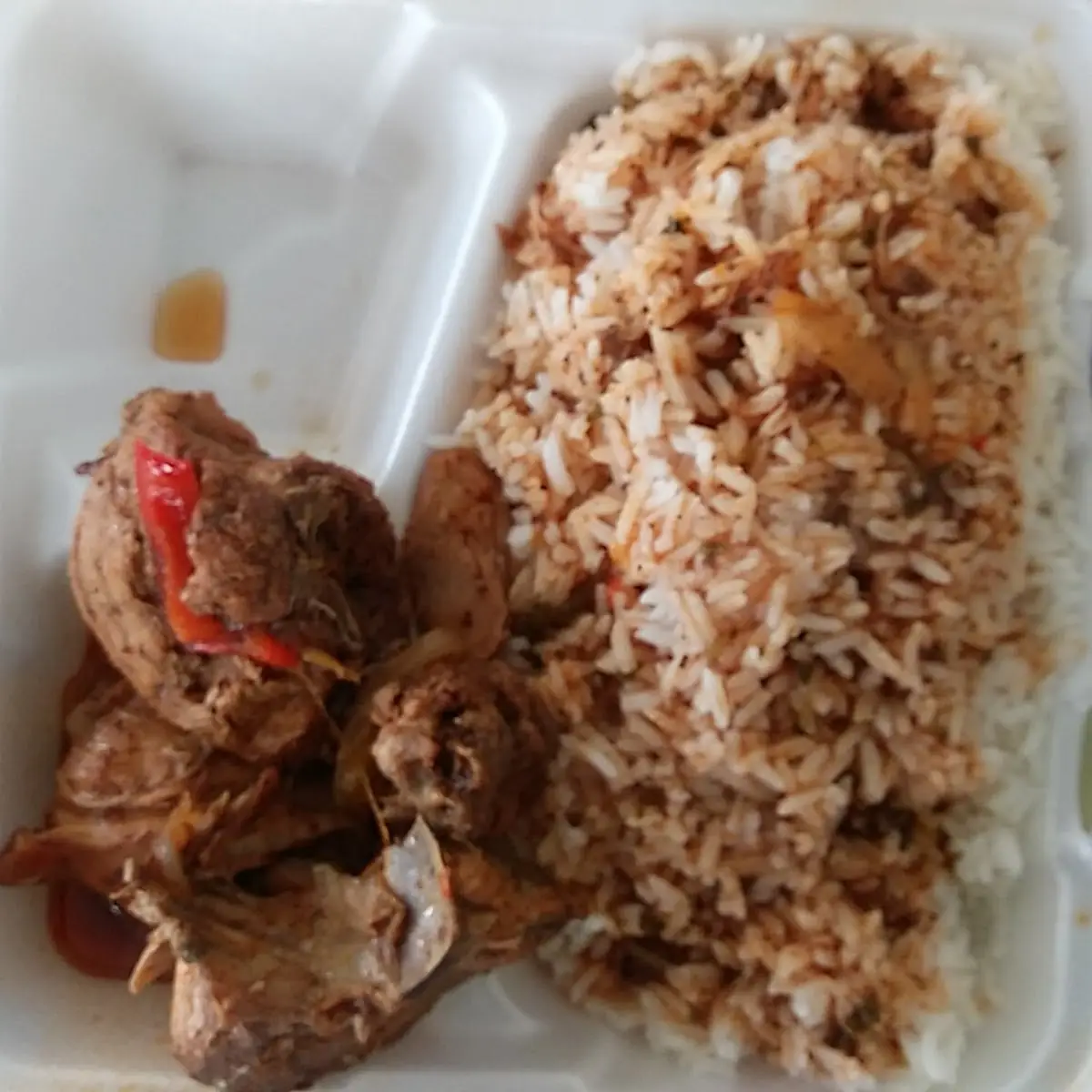 White Rice with Chicken Stew