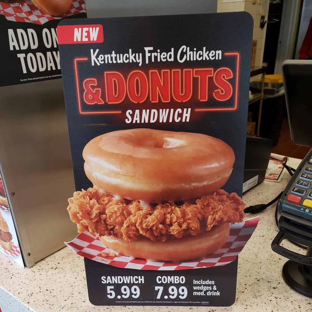 Kentucky Fried Chicken & Donuts Sandwich