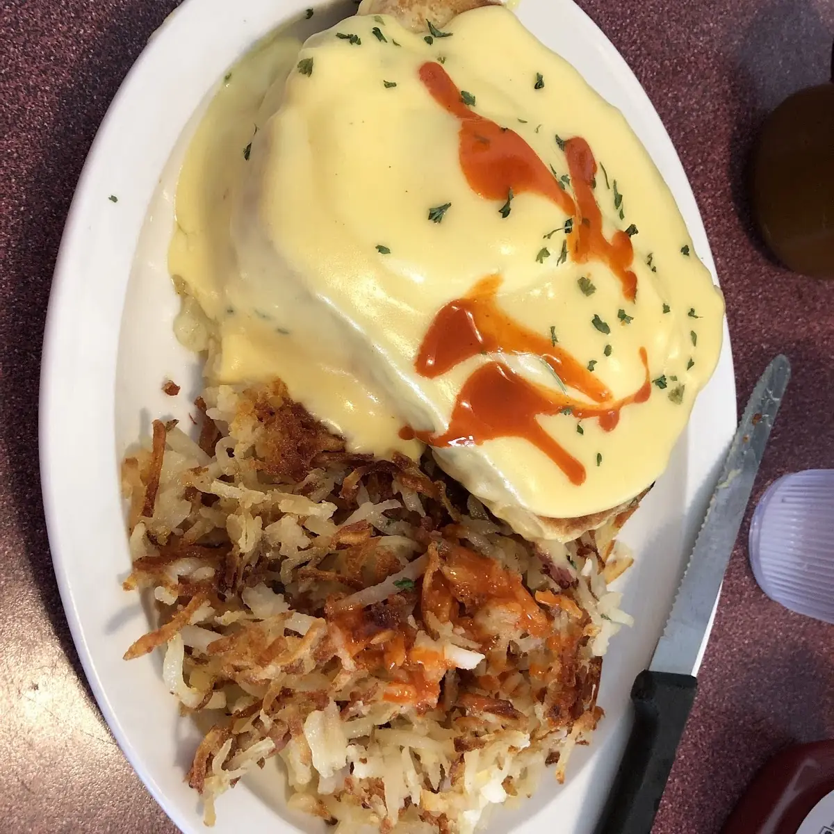 It's the Eggs Benedict with a Grilled Ham and Cheese Sandwich
