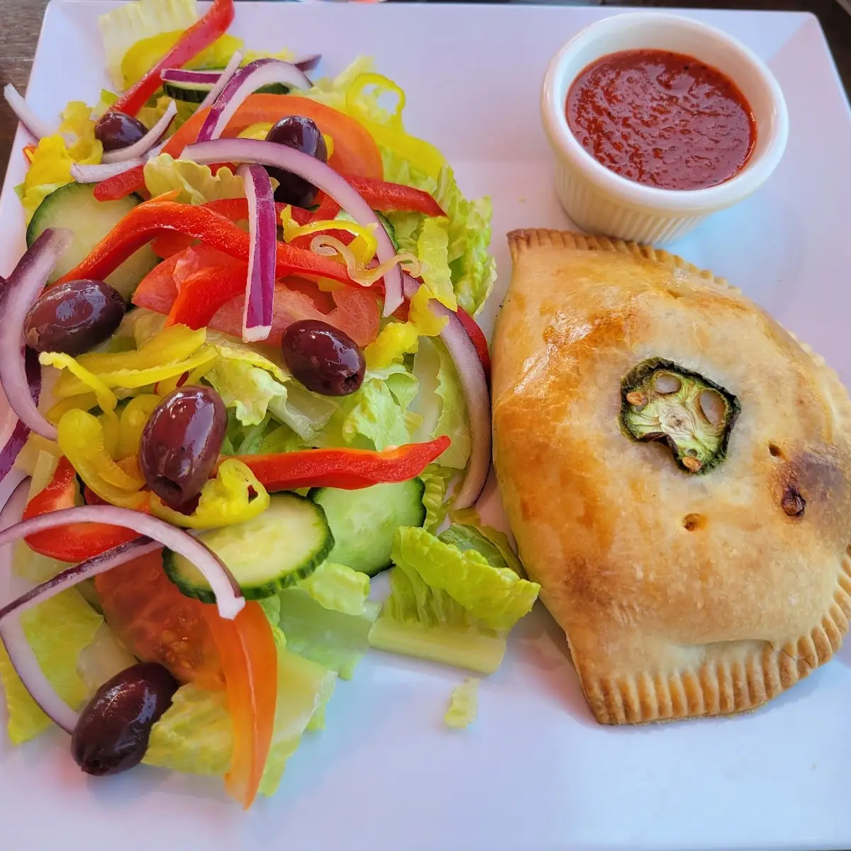 Chorizo Egg and Cheese and Mediterranean Salad