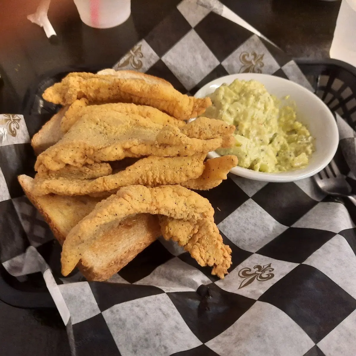 Fried Catfish with Potato Salad