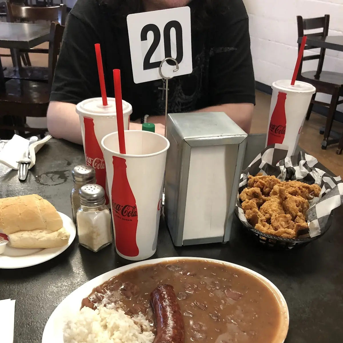 Red Beans Smoked Sausage and Chicken Cracklins