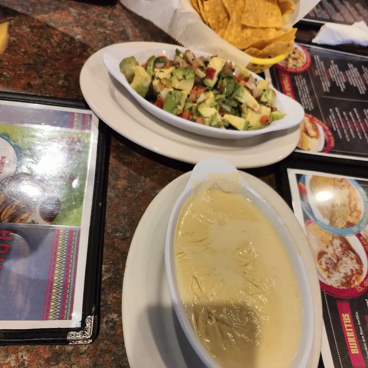 Chunky Guacamole and Cheese Dip