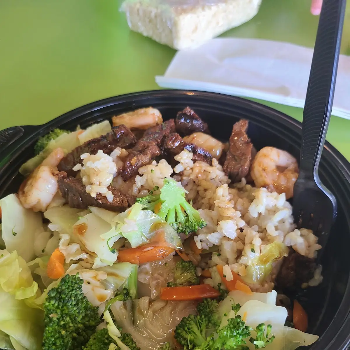 Steak and Shrimp Combo with Brown Rice