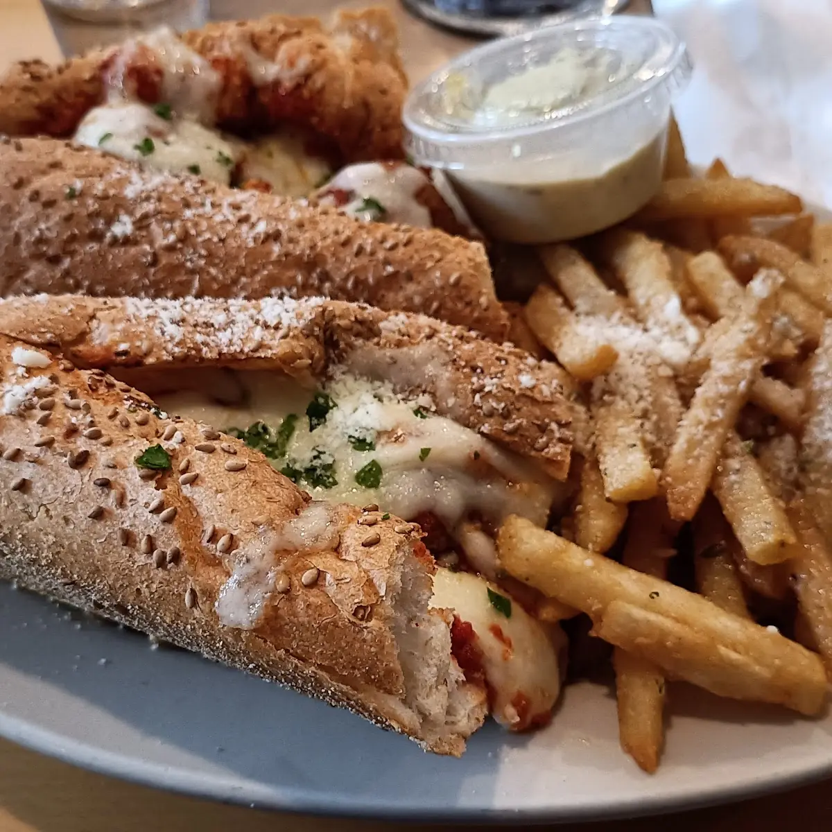 Meatball Sub with Tuscan Fries