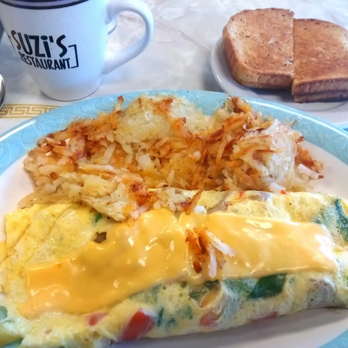 Spinach and Feta Cheese Omelette