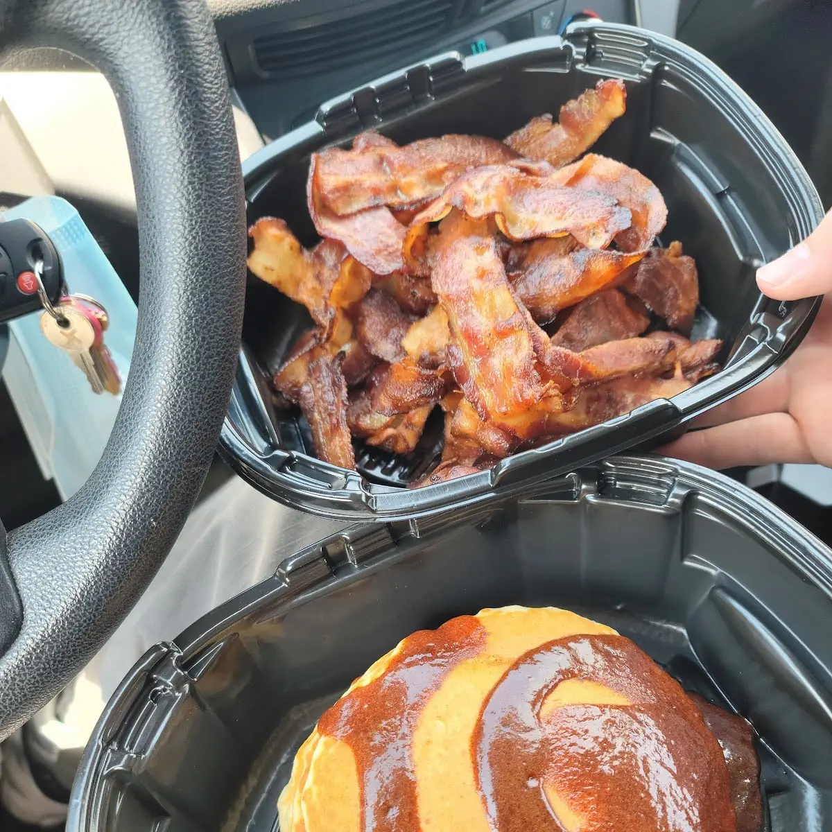 Cinna-Stack Pancakes with 5 Side Orders of Bacon