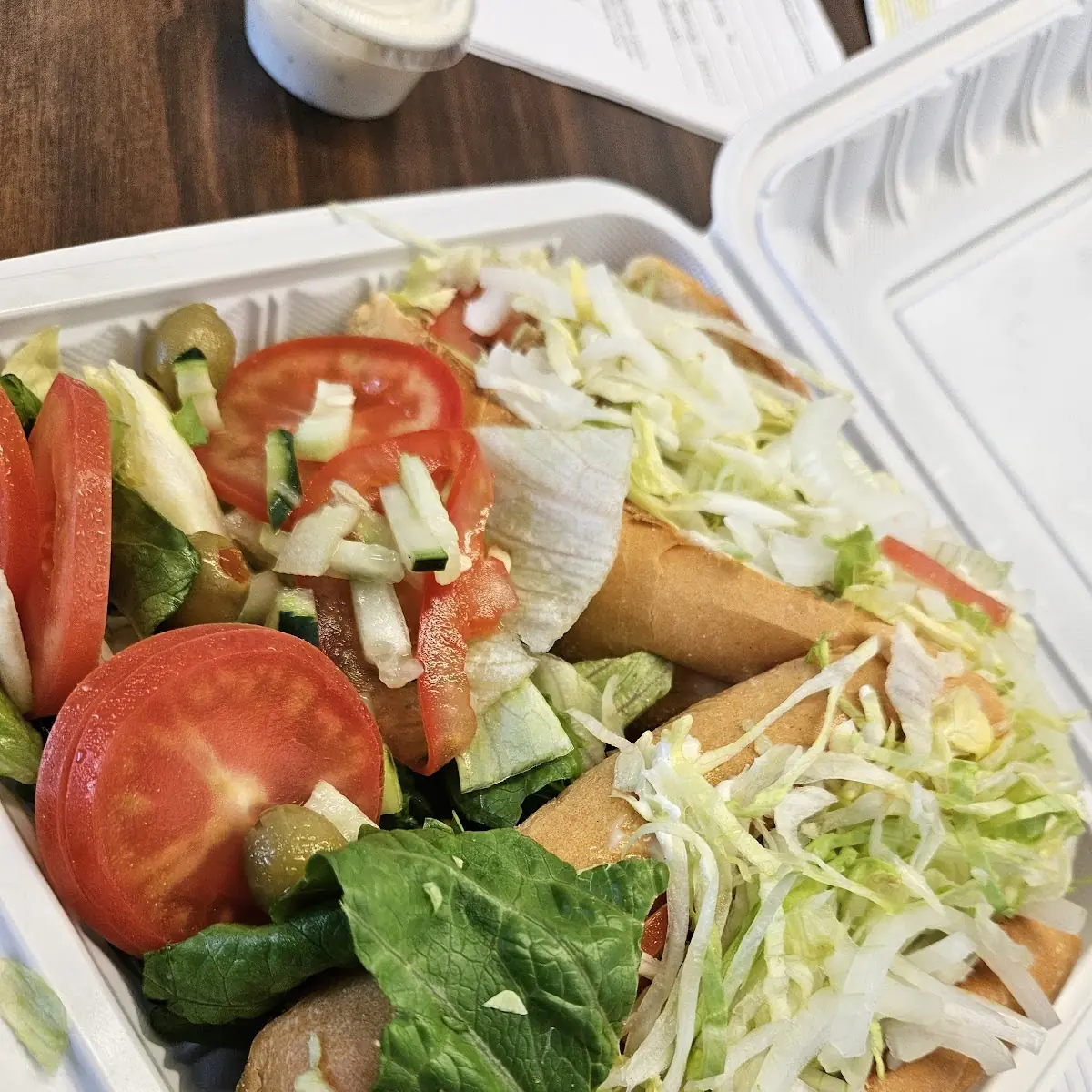 Breaded Chicken Sub and Side Salad