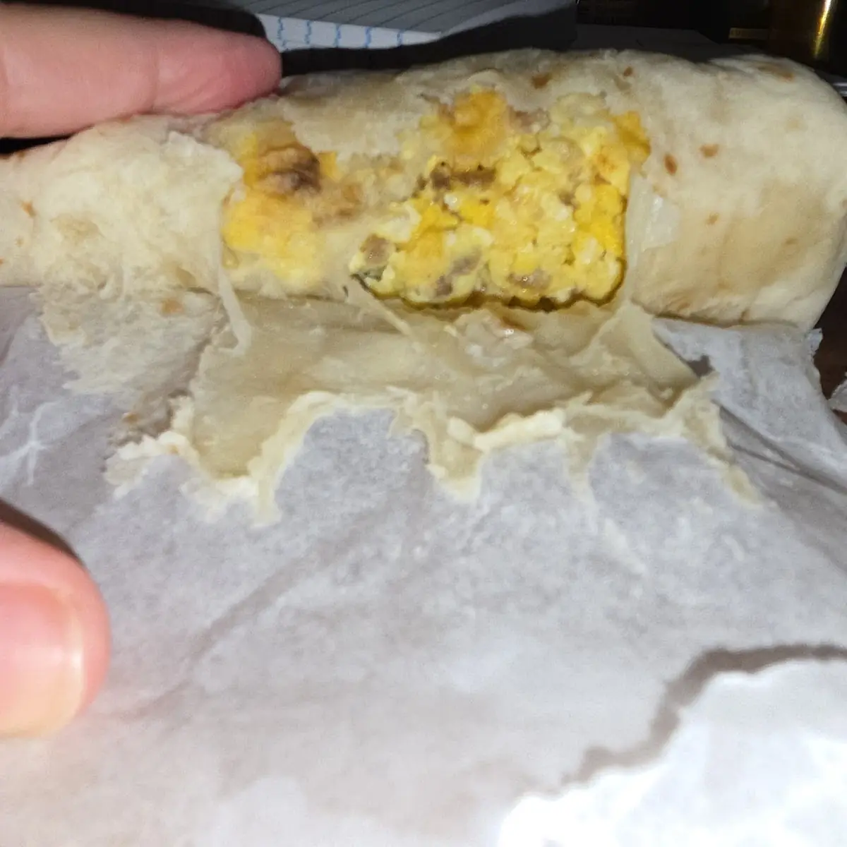 Sausage Egg and Cheese Burrito