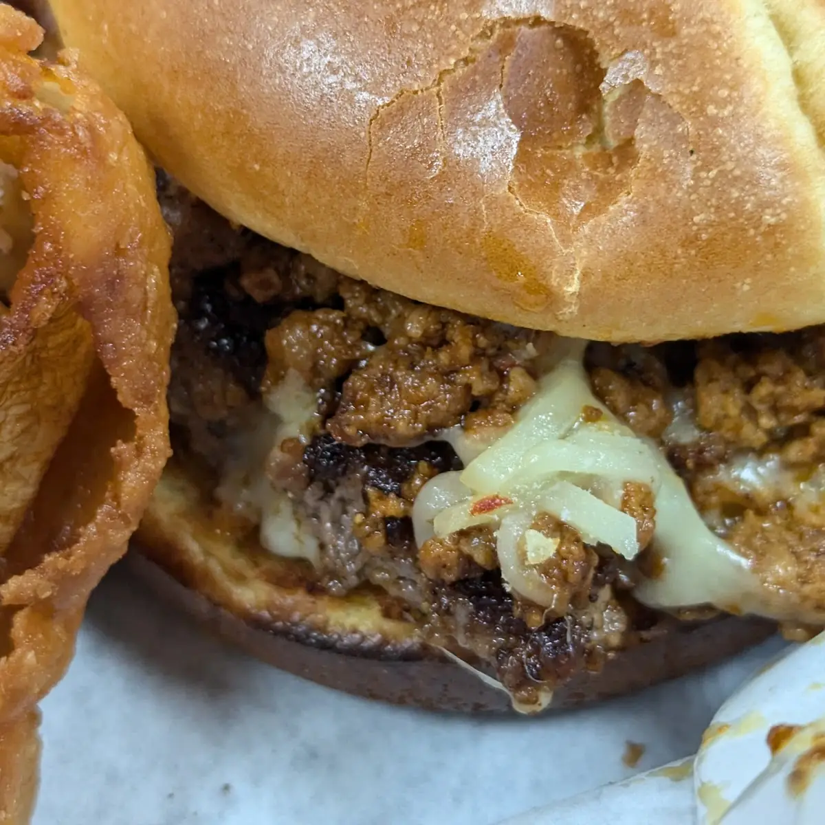 Mushroom Onion Bacon Swiss Burger
