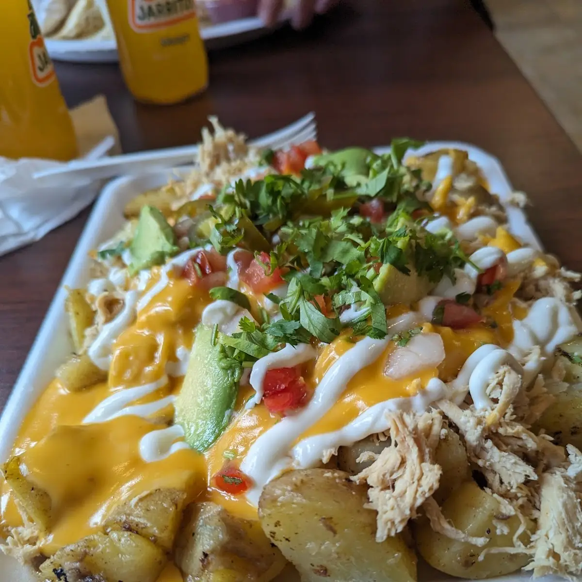 Loaded Potato Nachos with Toppings