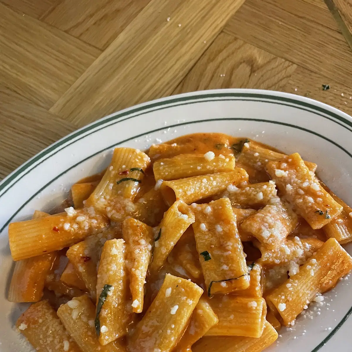 Spicy Rigatoni with Meatballs