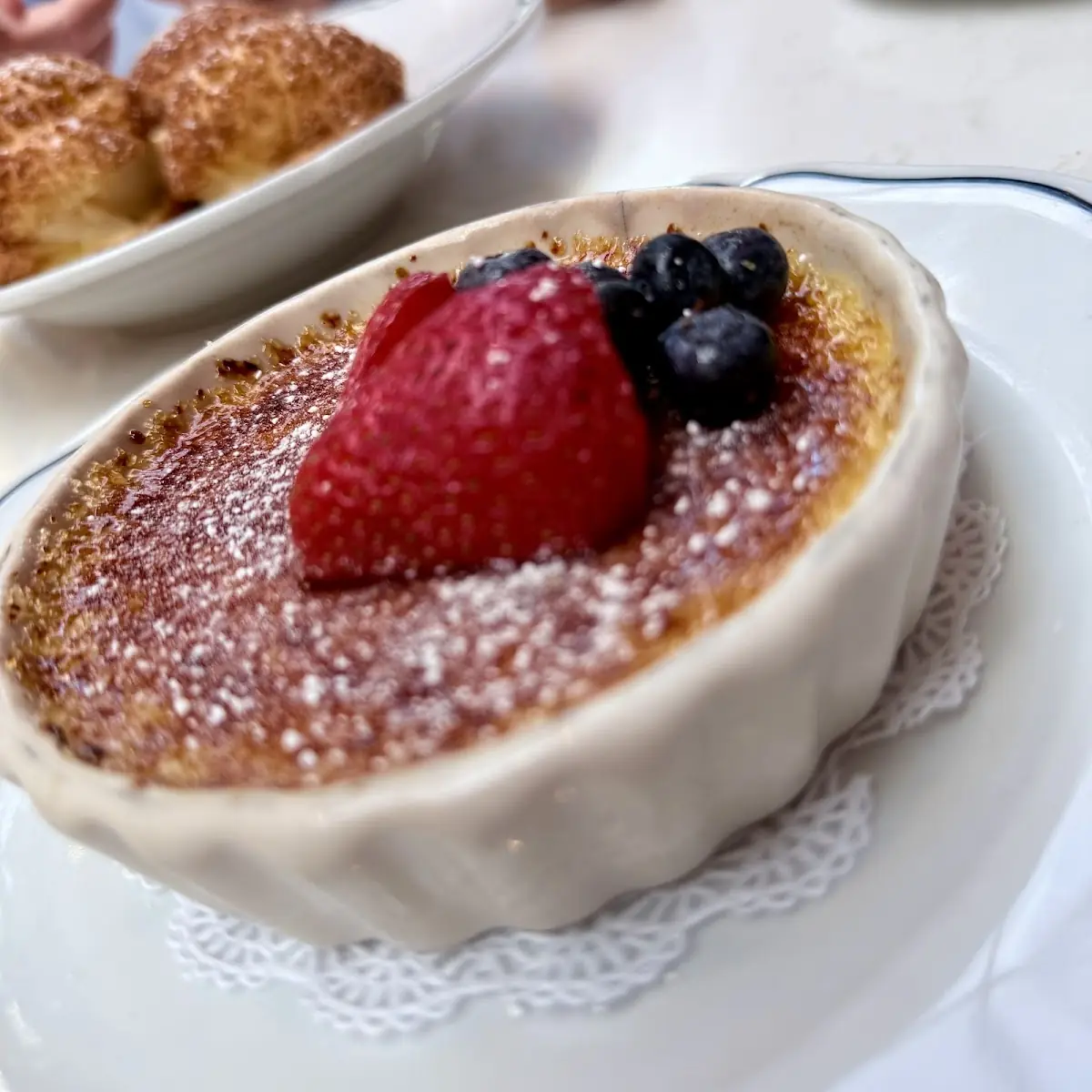 Crème Brûlée with Fresh Berries