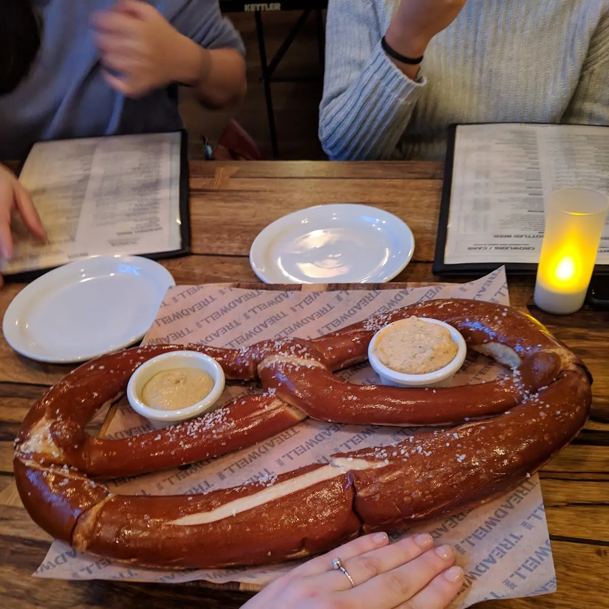 Giant Soft Pretzel with Liptauer Cheese
