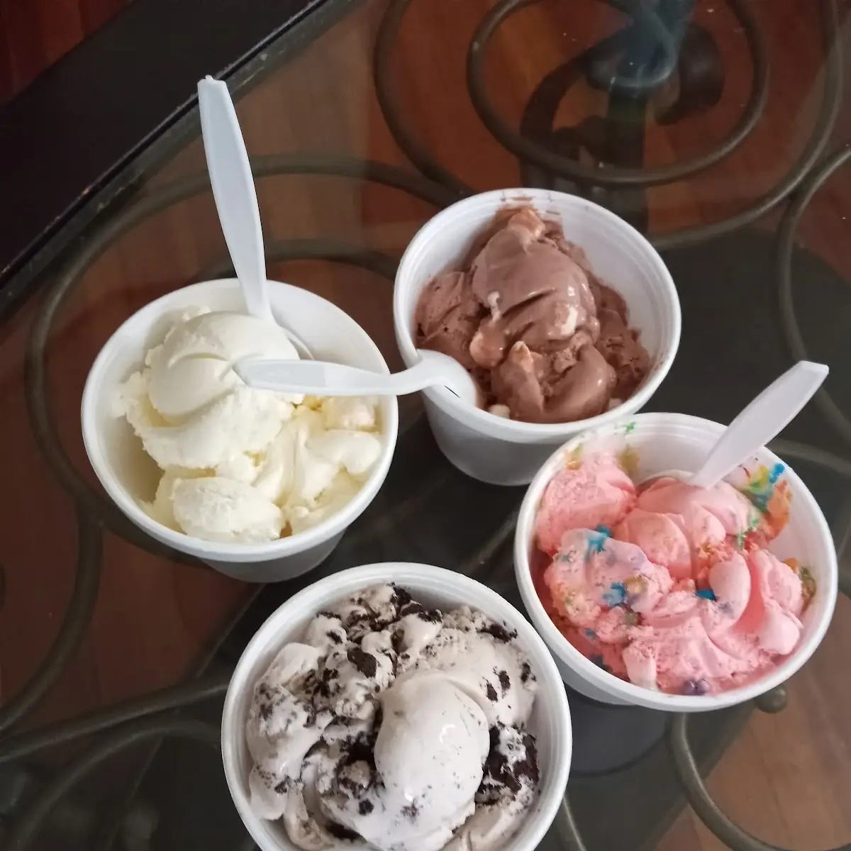 Chocolate Marshmallow Oreo Vanilla Ice Cream and Rainbow