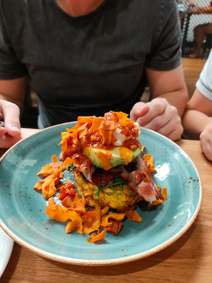 Fritters with Crispy Sweet Potatoes, Axil Coffee Roasters Hawthorn