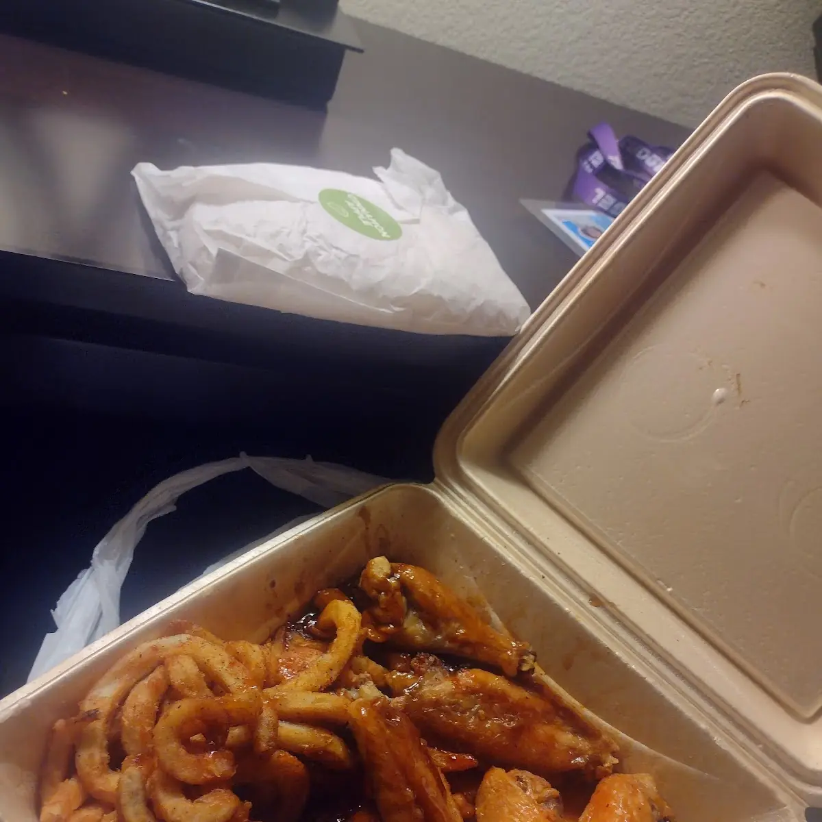 Buffalo Wings and Curly Fries