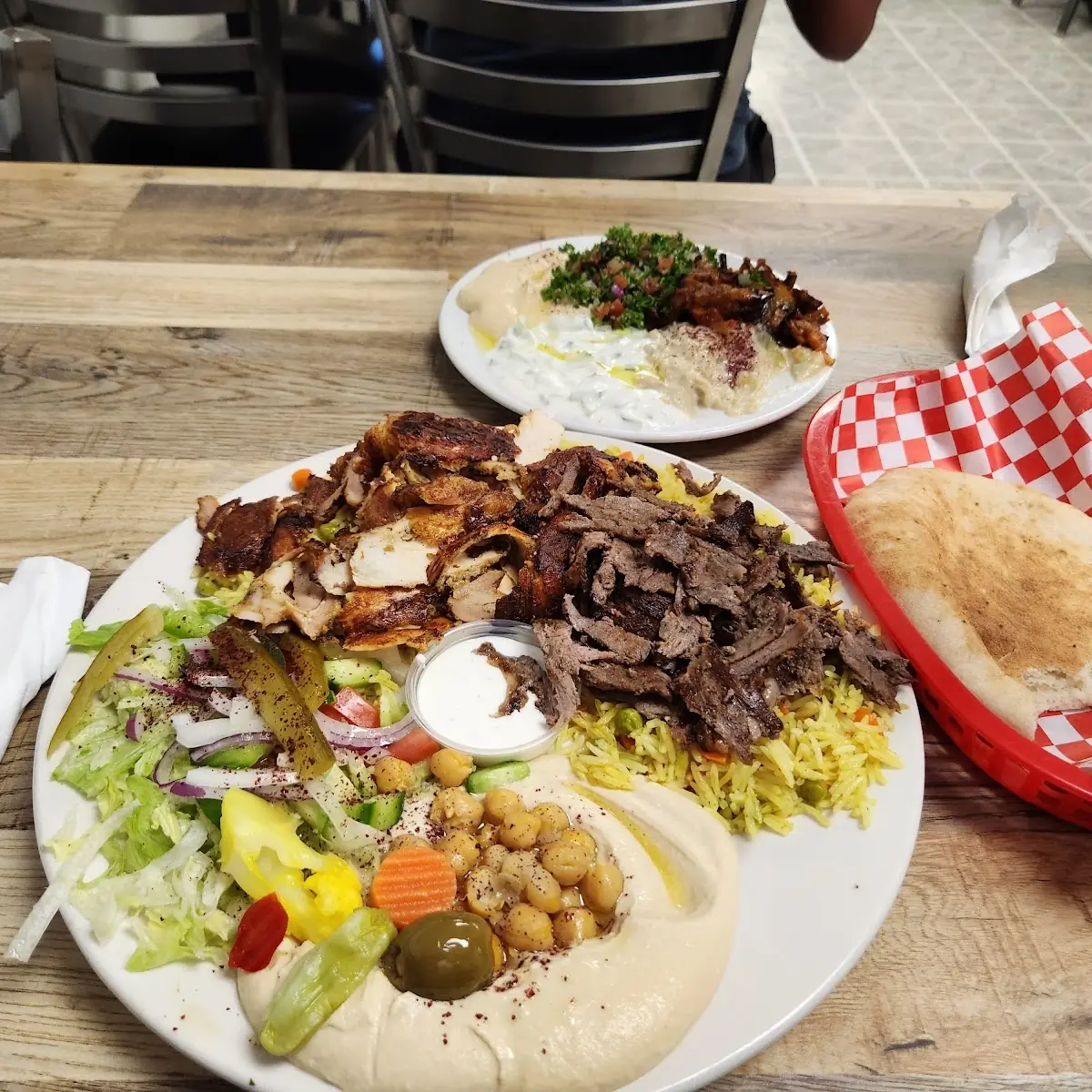 Beef Shawarma with Hummus Platter