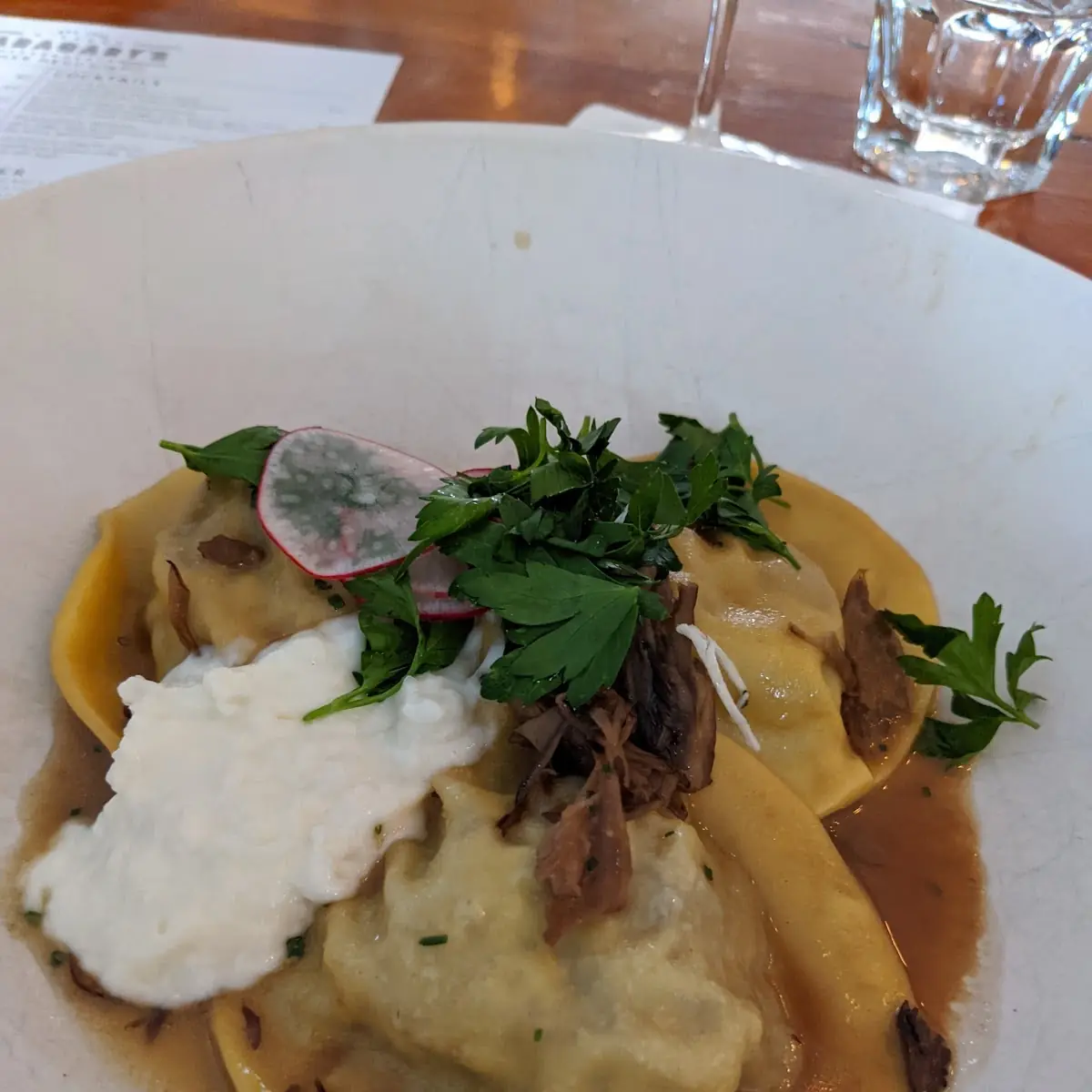 Giant Ravioli of Beef Short Rib & Burrata