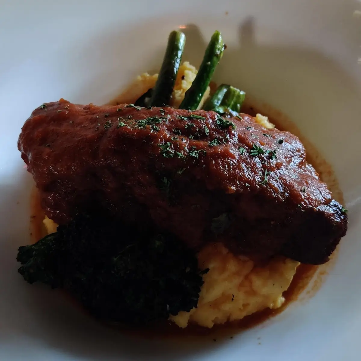 Braised Short Rib over Polenta