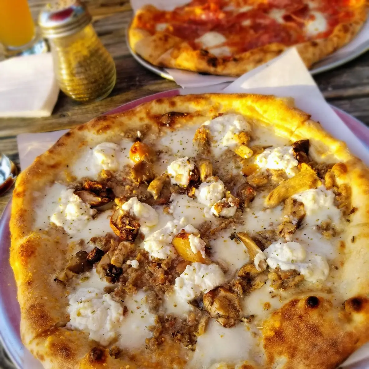 Mushroom and Sausage Pizza