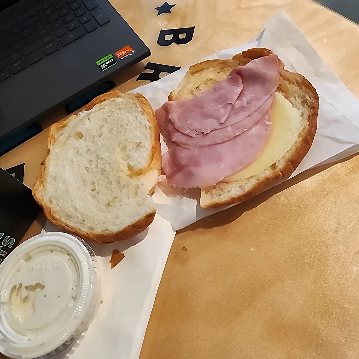 Hot Ham and Cheese Croissant