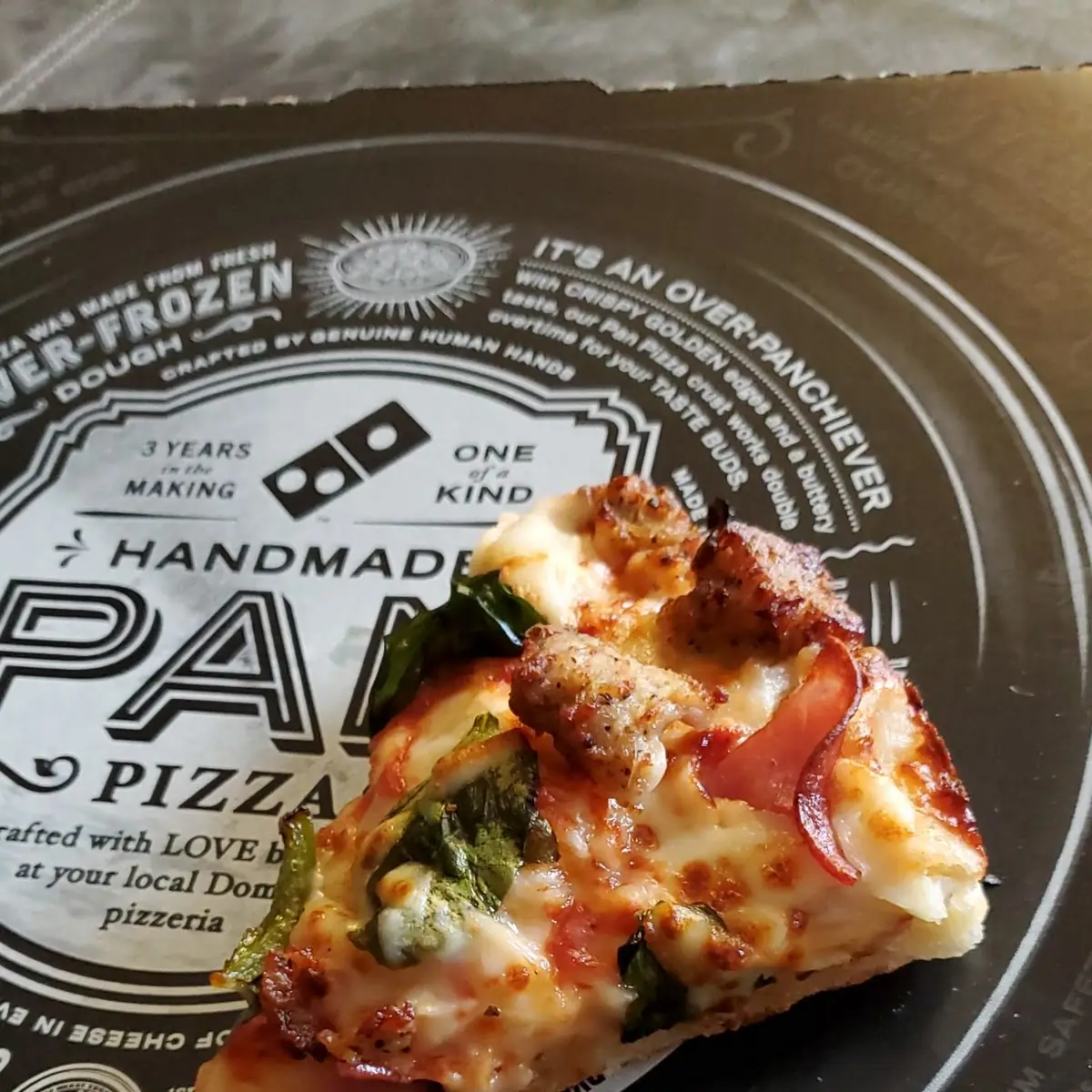 Ham Bacon and Mushroom Pan Pizza