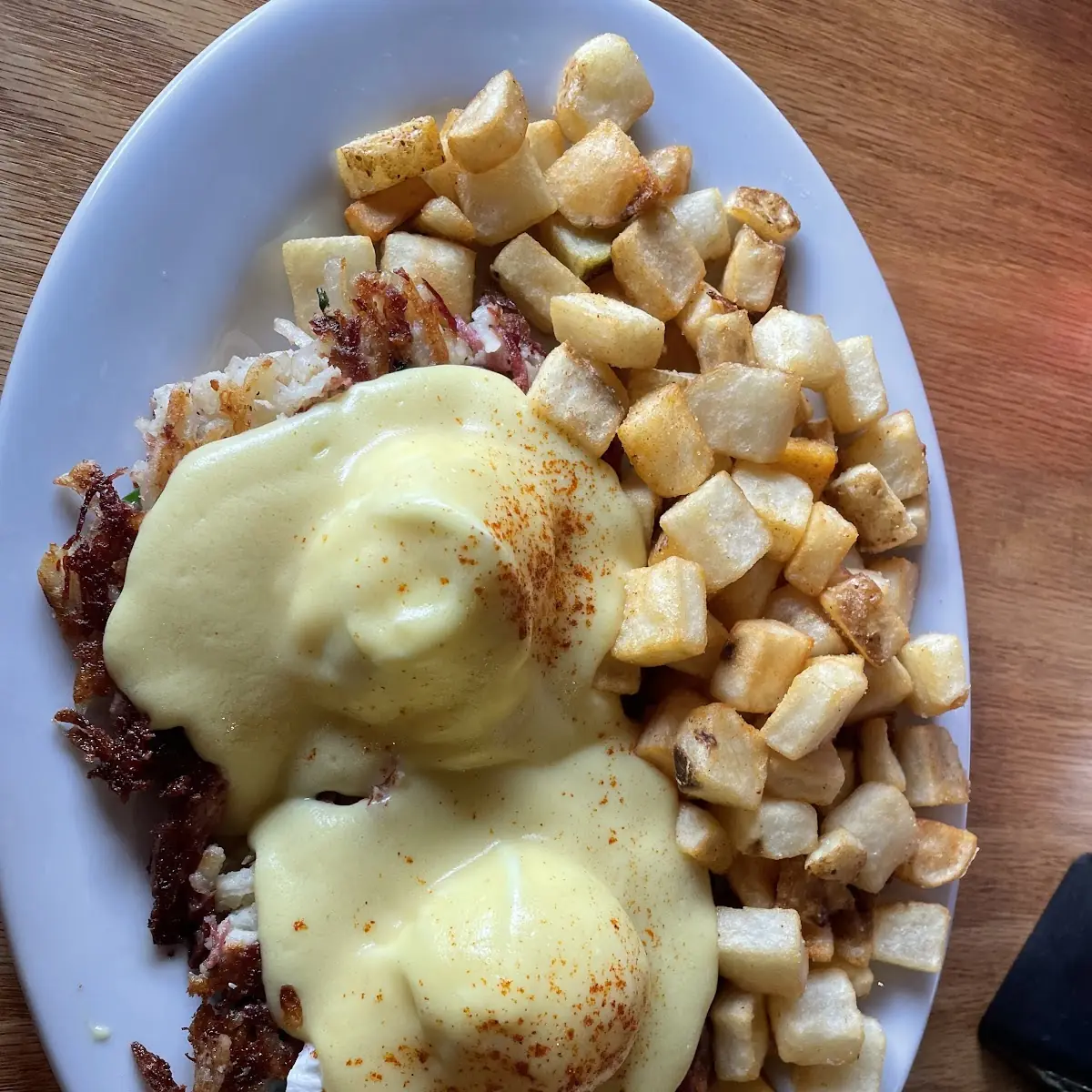 Eggs Benedict with Corned Beef Hash