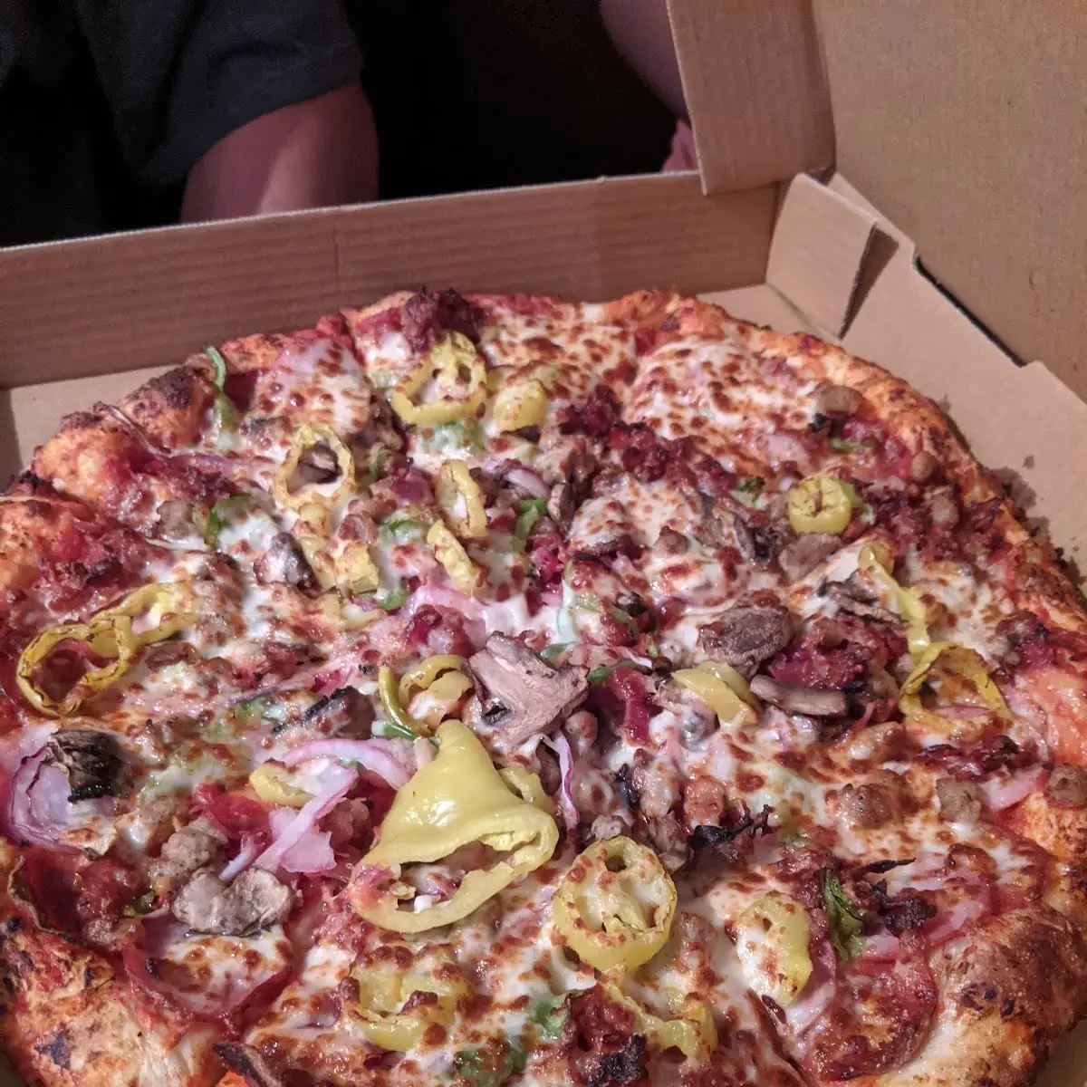 Supreme Pizza Minus Olives Add Pepper Rings