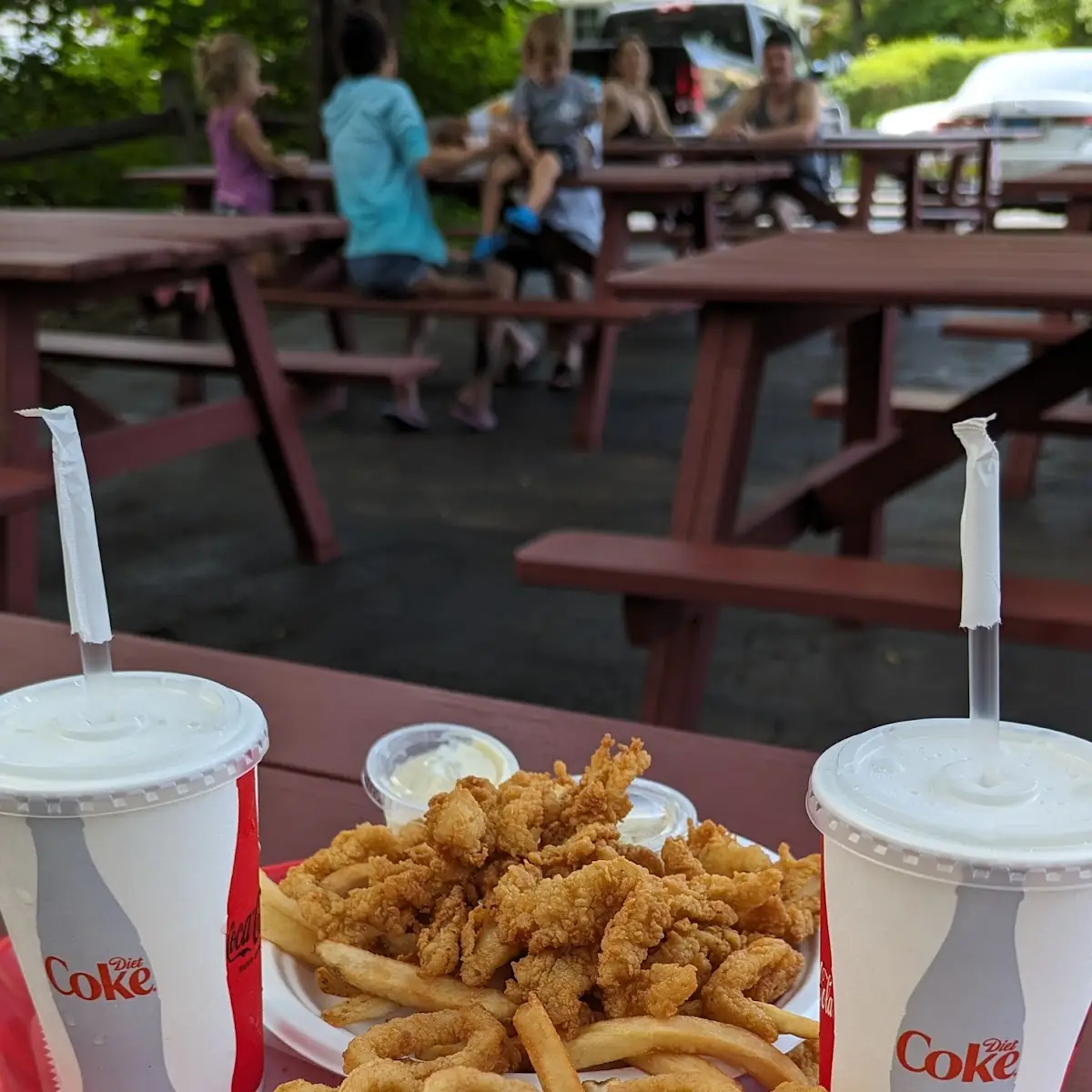 Calamari Dinner and Clam Strip Dinner