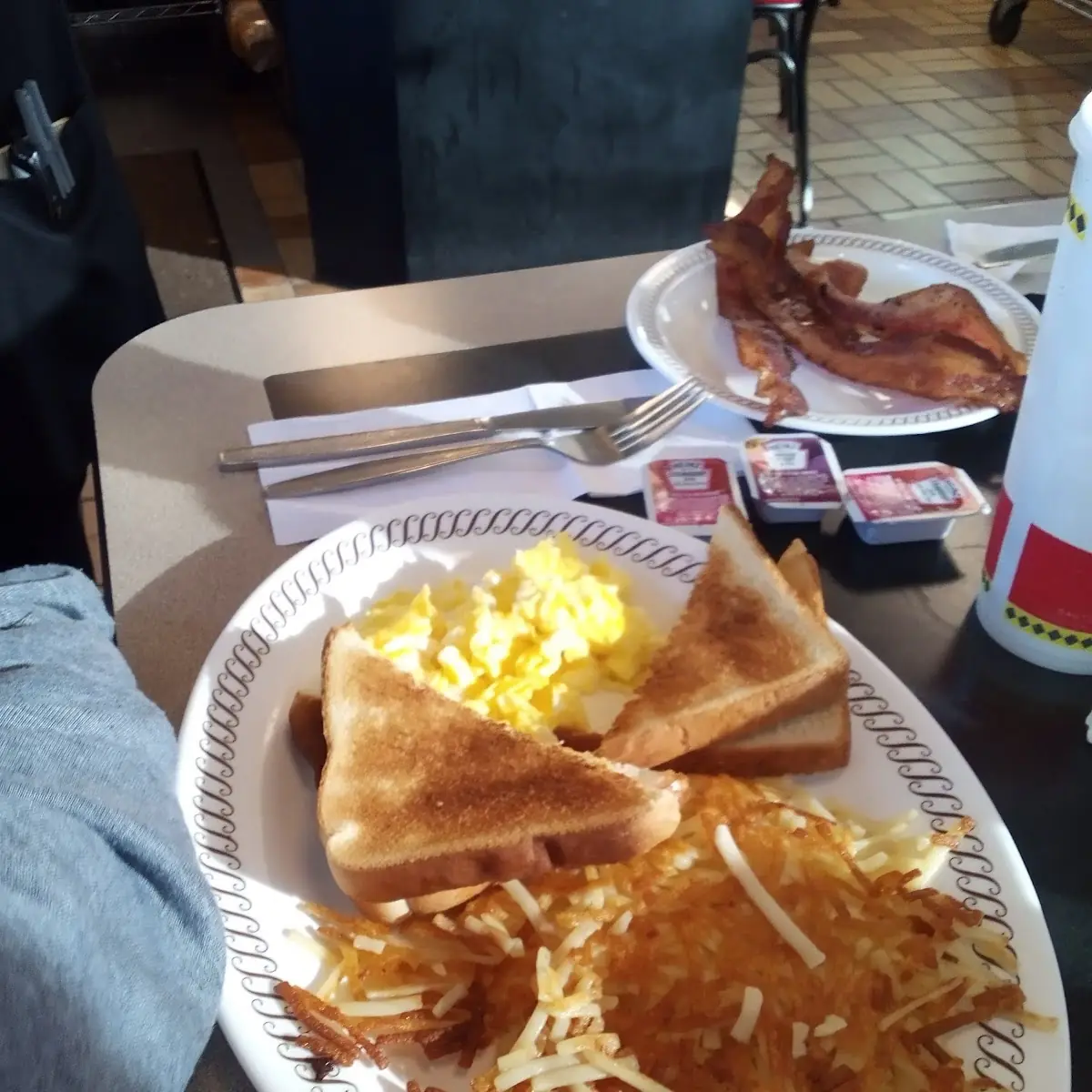 Bacon Eggs and Toast Hash Browns
