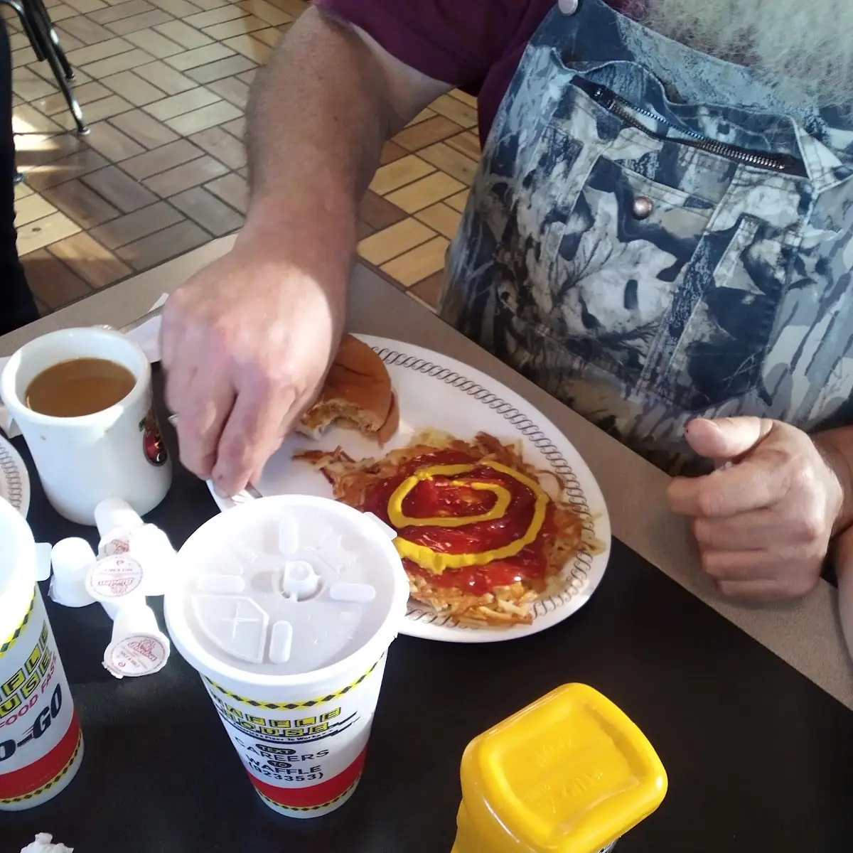 Double Cheeseburger and Hash Browns