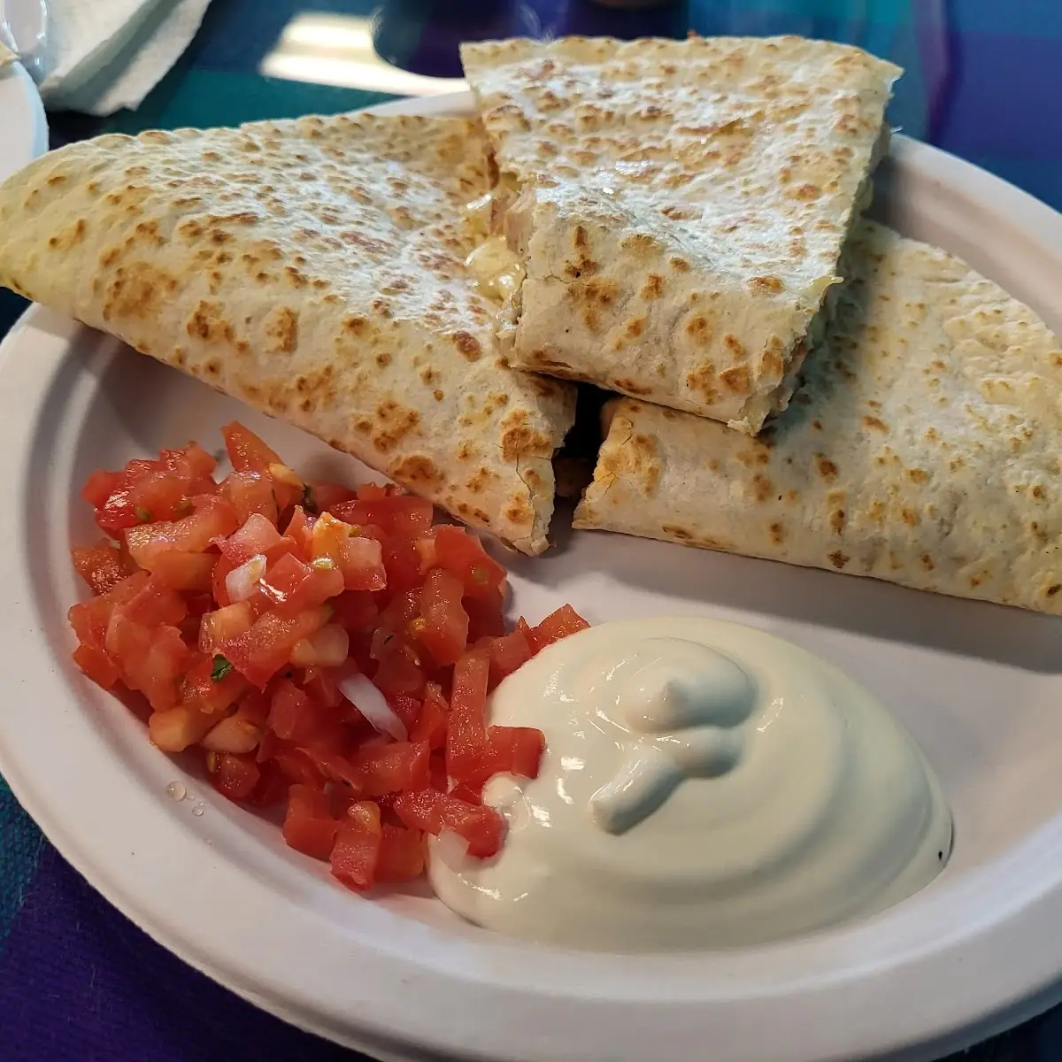 Pork Quesadilla with Pico De Gallo