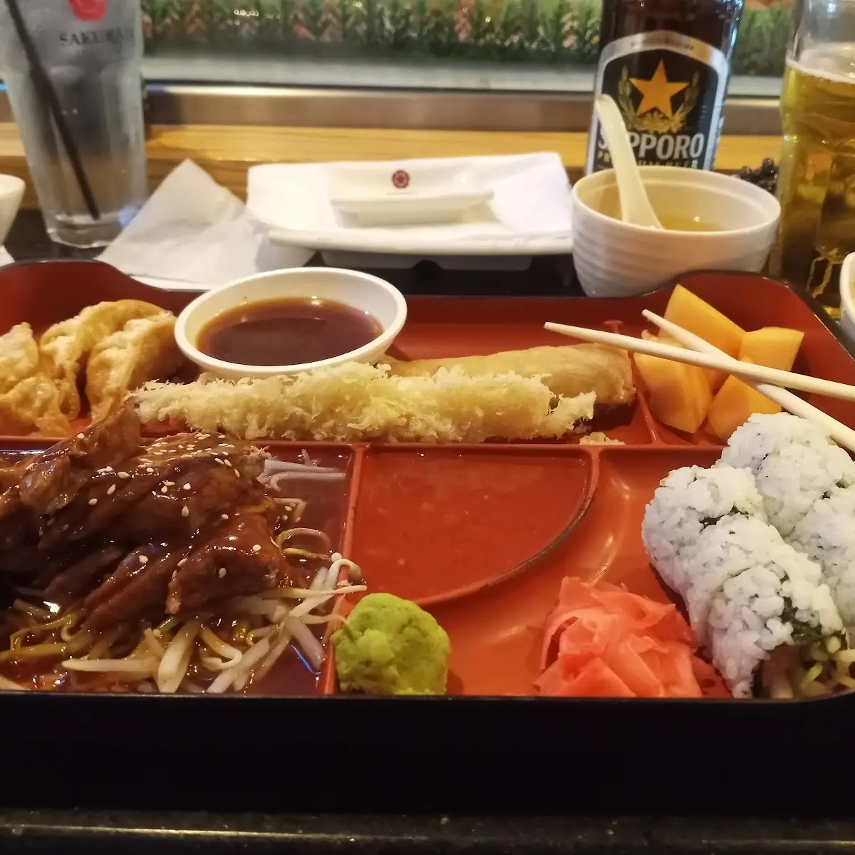 Glazed Salmon Bento Box