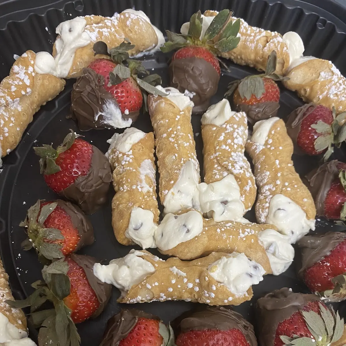 Cannoli and Chocolate Covered Strawberries